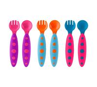 Modware - Toddler Cutlery - Set of 3 - Pink/Blue, Blue/Orange, Purple/Coral