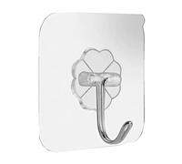 MODZE Ho Ho Hooks, Clear Heavy Duty Self-Adhesive, Suction Hooks 12Pack, Sticky Removeable Hooks for Christmas Decorations, Towels, Coats, Keys, Lights