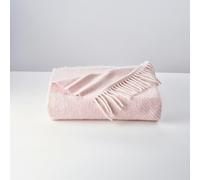 Moe Ridne Merino Wool blend Blanket for King Size Double Bed Light Pink, Large Wool Sofa Throw in Powder Pink | Oeko-Tex Standard 100 certified | 55x79” 140 X 200cm