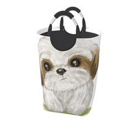 Moe Shih Tzu Dog Cute, Laundry Hamper, Collapsible Laundry Basket Large Durable Storage Bin with Handles 50L