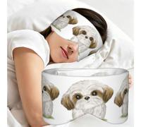 Moe Shih Tzu Dog Cute, Sleep Mask for Home Travel, Full Eye Covers Light Blocking Eye Mask Sleep Eye and Ear Muffs