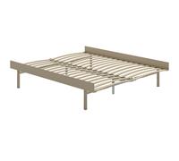 MOEBE - Extendable Bed With Slats 90-180 cm, Sand - Sand