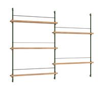 MOEBE - Magazine Shelf 123x162 cm, Oak/Green - Green