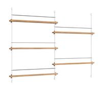 MOEBE - Magazine Shelf 123x162 cm, Oak/White - White