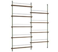 MOEBE - Magazine Shelf 162x188 cm, Oak/Green - Green