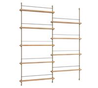 MOEBE - Magazine Shelf 162x188 cm, Oak/Warm Grey - Oak