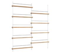 MOEBE - Magazine Shelf 162x188 cm, Oak/White - White