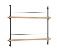 Moebe Magazine Shelving MS.65.1 Oak/ Black