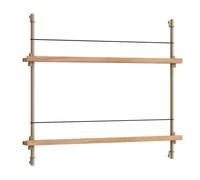 Moebe Magazine Shelving MS.65.1 Oak/Warm Grey
