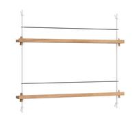 MOEBE - Magazine Shelf 73x85 cm, Oak/White - White