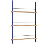 MOEBE - Magazine Shelf 85x123 cm, Oak/Deep Blue - Blue
