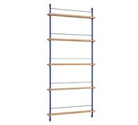 MOEBE - Magazine Shelf 85x188 cm, Oak/Deep Blue - Blue