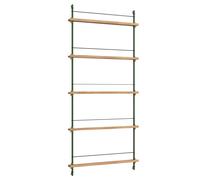 MOEBE - Magazine Shelf 85x188 cm, Oak/Green - Green