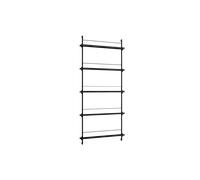 Moebe Magazine Shelving Bookcase High Black