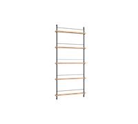 Moebe Magazine Shelving Bookcase High Oak/ Black