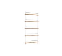 Moebe Magazine Shelving Bookcase High Oak/ White