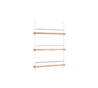 Moebe Magazine Shelving Bookcase Medium Oak/ White