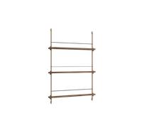 Moebe Magazine Shelving Bookcase Medium Smoked Oak/Warm Grey
