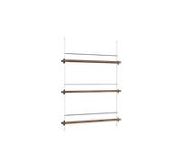 Moebe Magazine Shelving Bookcase Medium Smoked Oak/ White