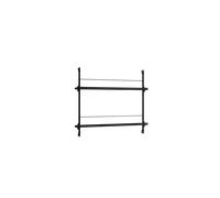 Moebe Magazine Shelving Bookcase Small Black