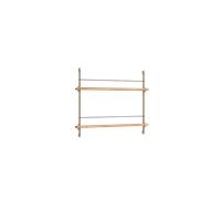 Moebe Magazine Shelving Bookcase Small Oak/Warm Grey