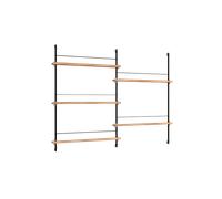 Moebe Magazine Shelving MS.115.2 Oak/ Black