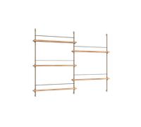 Moebe Magazine Shelving MS.115.2 Oak/Warm Grey