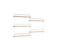 Moebe Magazine Shelving MS.115.2 Oak/ White