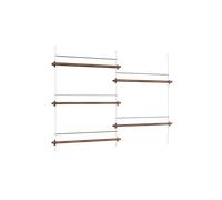 Moebe Magazine Shelving MS.115.2 Smoked Oak/ White