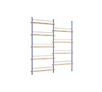 Moebe Magazine Shelving MS.180.2 Oak/Deep Blue