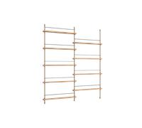 Moebe Magazine Shelving MS.180.2 Oak/Warm Grey
