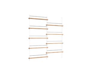 Moebe Magazine Shelving MS.180.2 Oak/ White