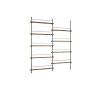 Moebe Magazine Shelving MS.180.2 Smoked Oak/Pine Green
