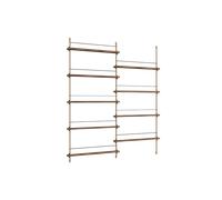 Moebe Magazine Shelving MS.180.2 Smoked Oak/Warm Grey
