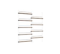 Moebe Magazine Shelving MS.180.2 Smoked Oak/ White