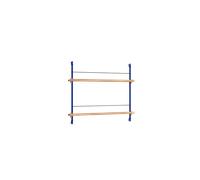 Moebe Magazine Shelving Small Oak/Deep Blue