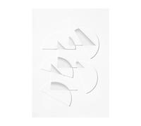 MOEBE Relief artwork half moons & triangles 21x29.7 cm Off White