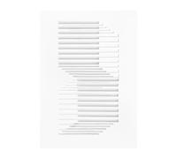 MOEBE Relief artwork shifted lines 21x29.7 cm Off White
