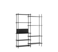 MOEBE S.200.2.A Shelving System Black/ Black