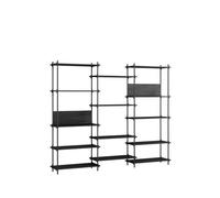MOEBE S.200.3.A Shelving System Black/ Black