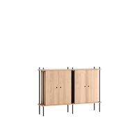 MOEBE Shelving Cabinet Double Oak/ Black