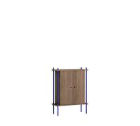 MOEBE Shelving Cabinet Smoked Oak/Deep Blue