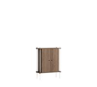 MOEBE Shelving Cabinet Smoked Oak/ White