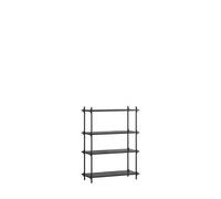 MOEBE Shelving Classic Bookcase Medium Black/ Black