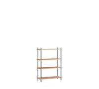 MOEBE Shelving Classic Bookcase Medium Oak/ Black