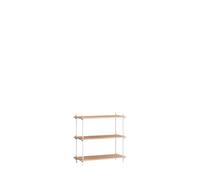 MOEBE Shelving Classic Bookcase Oak/ White