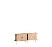 MOEBE Shelving Sideboard Oak/Pine Green
