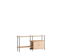 MOEBE Shelving Standard Bookcase Oak/ Black