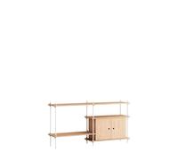 MOEBE Shelving Standard Bookcase Oak/ White
