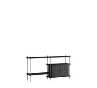 Moebe Shelving Standard Cabinet Black/Stainless Steel